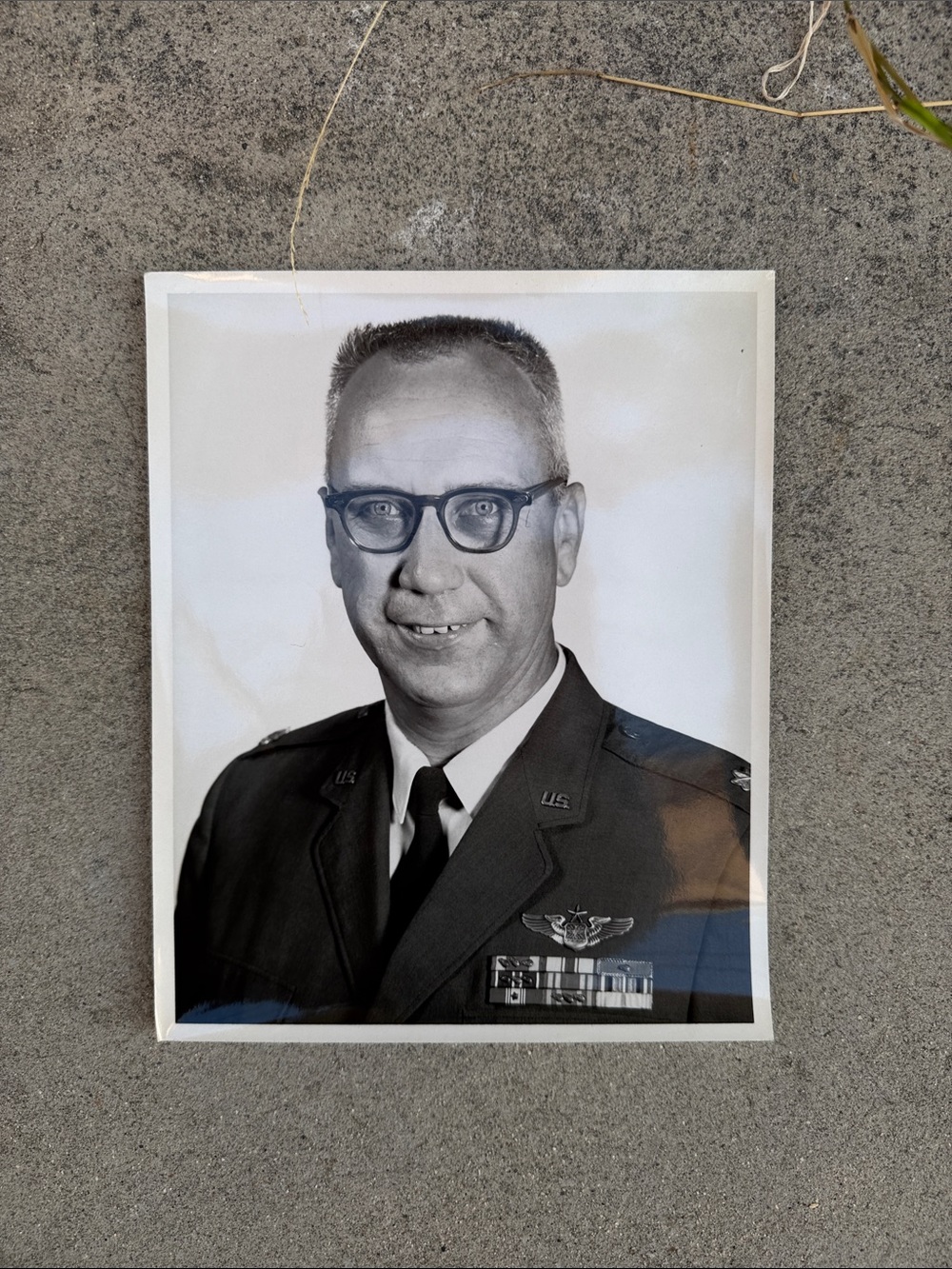 Vintage Military Portrait Photo - Black & White